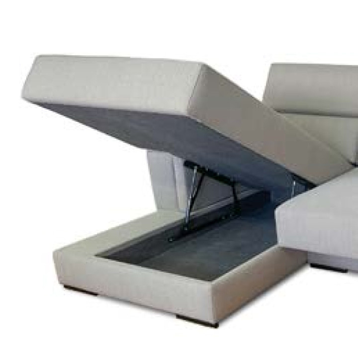 Sofá cinza chaise longue