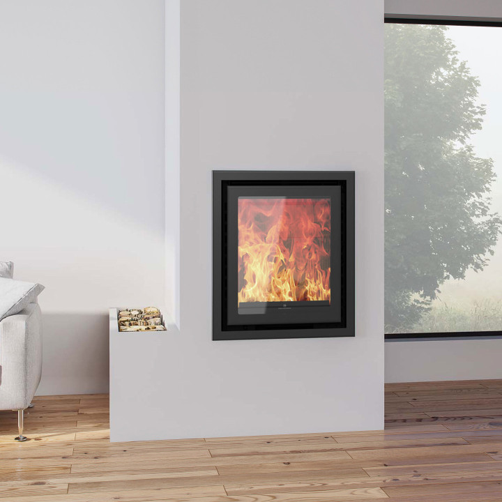 Recuperador de Calor a Lenha Fogo Montanha E609H Preto