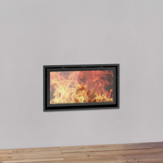Recuperador de Calor a Lenha Fogo Montanha Vision M700 Porta Vertical