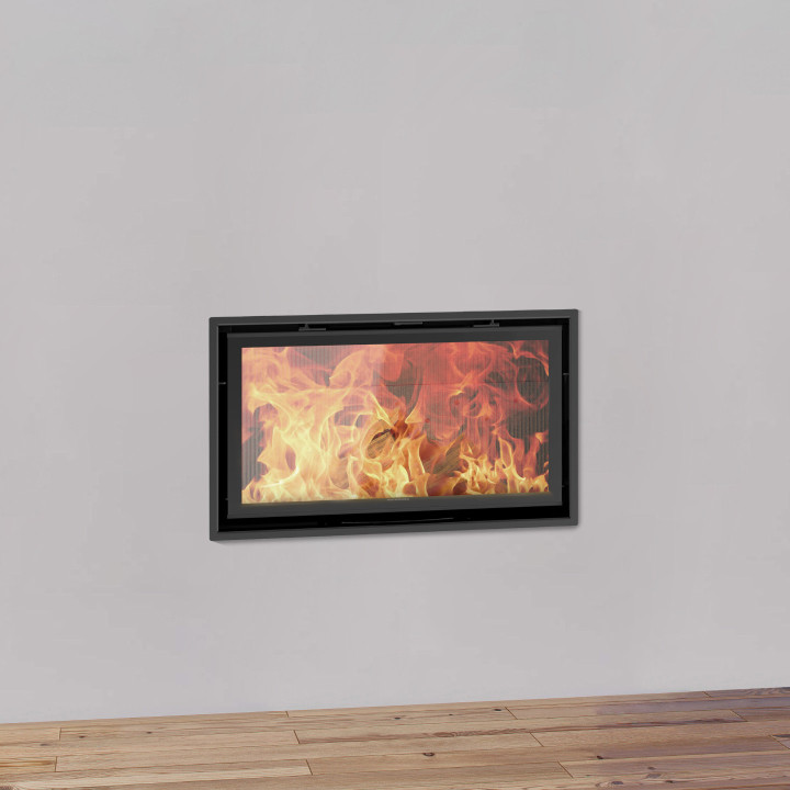 Recuperador de Calor a Lenha Fogo Montanha Vision M700 Porta Vertical