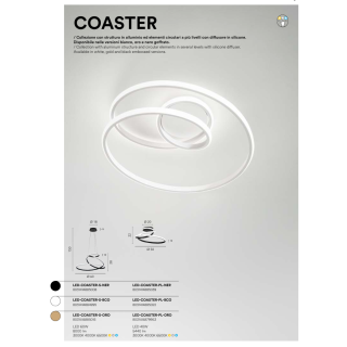 Iluminação de teto modelo Coaster