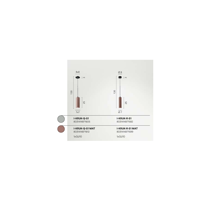 Iluminação de teto modelo Kruk