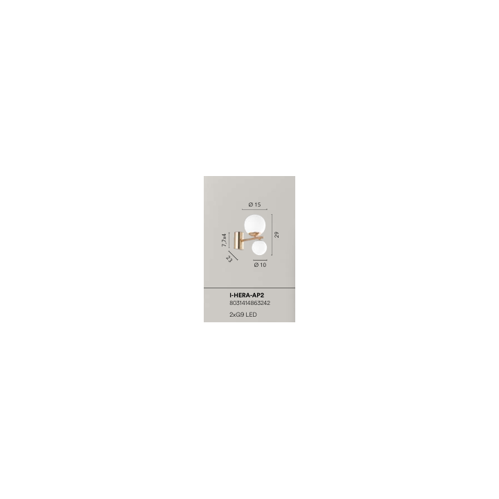 Iluminação de parede modelo Hera